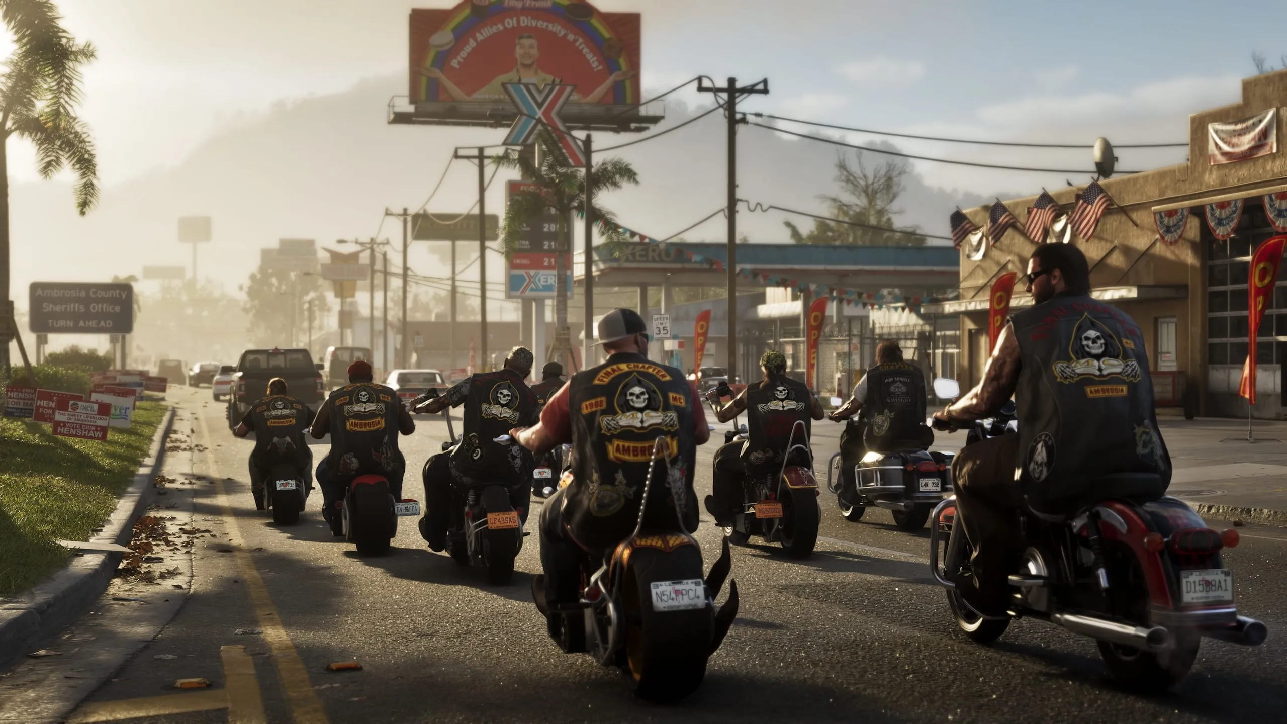 A Final Chapter MC column on an Ambrosia highway