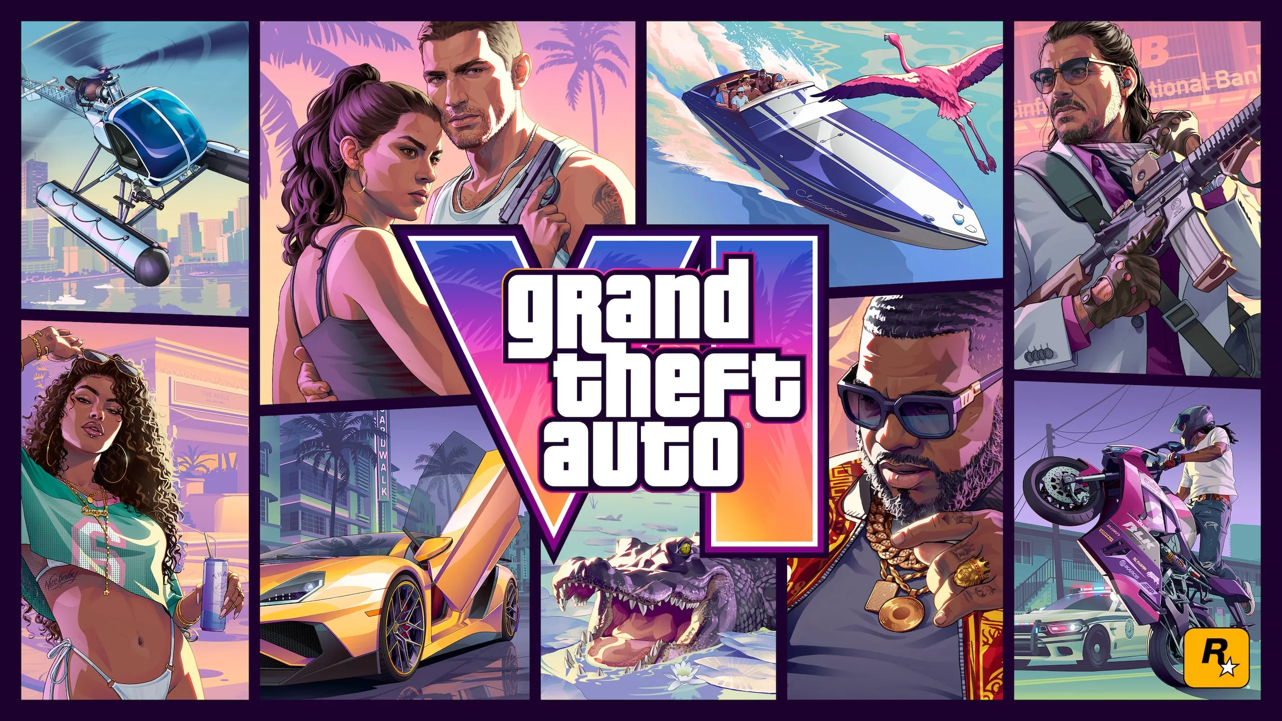 Official Grand Theft Auto VI cover art from Rockstar Games